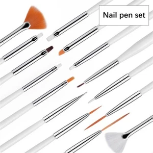 15Pcs Nail Art Brushes Wood Nail Gradient Brush Tools Acrylic Nail Accessories - Picture 1 of 11