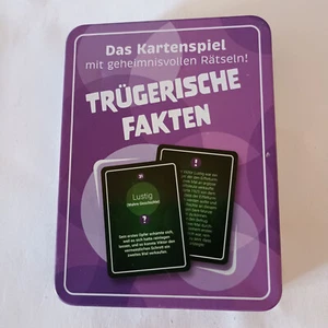 Karten-Rätselspiel :Trügerische Fakten,vollständig, unbenutzt - Bild 1 von 2