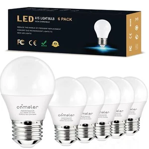 comzler Ceiling Fan Light Bulbs 6 Pack E26 LED 6000K 60W Equivalent - Picture 1 of 8