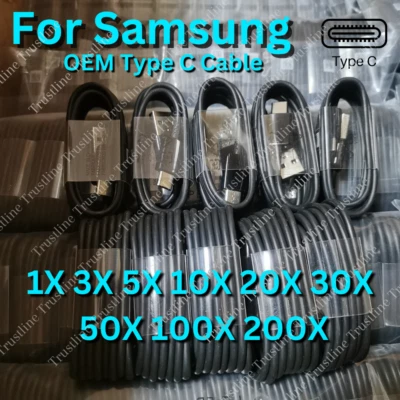 Lote a granel para Samsung Cargador rápido adaptativo USB Tipo C Cable Galaxy S10 S9 Note 8 Foto 1 de 4