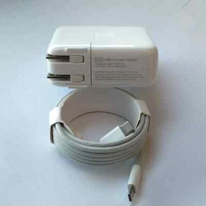 Genuine 61W USB C TypeC Charger For MacBook PRO 13 iPad A1876 A1895 A1983+Cable - Picture 1 of 5