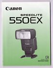 Manuel/guide de l'utilisateur Canon 550EX Speedlite Flash Book / Manuel / Guide de l'utilisateur en anglais