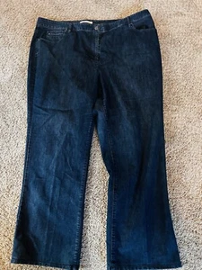 Kenneth Cole Women's size Plus 22W Dark Blue Denim Jeans - Picture 1 of 8