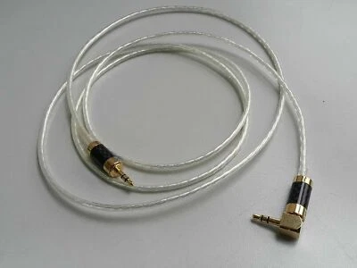 Cable de audio auxiliar de 5 pies 3,5 mm macho a macho 8N OCC cobre plata cable enchufe de carbono  Foto 1 de 2