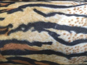 TIGER ANIMAL PRINT VELBOA FAUX FUR VELOUR FABRIC CRAFT MATERIAL 60" WIDE - Picture 1 of 1