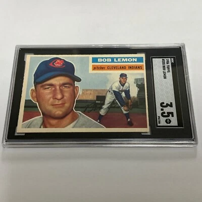 BOB Lemon 1956 TOPPS BASEBALL CARD #200  GRADED VG+ SGC 3.5 (1)) - Image 1 of 2