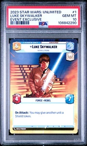 PSA 10 Star Wars Unlimited: Luke Skywalker Faithful Friend 1/2 Event Promo 2023 - Picture 1 of 2