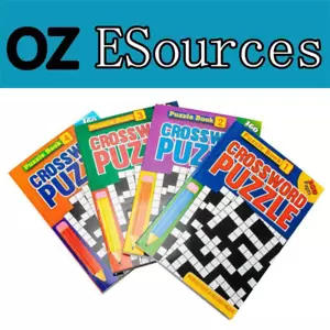A5 Crossword Puzzle 4x Book Adults Kids Mind Activity Travel (140 Puzzles/Book) - Picture 1 of 8