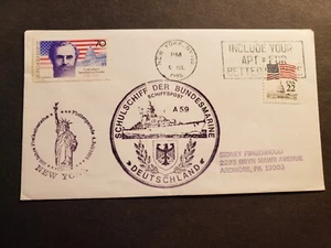 Germany Navy Ship DEUTSCHLAND A59 Naval Cover 1986 Cachet NY - Picture 1 of 2
