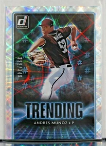 2021 Panini Donruss Andres Munoz TR11 Trending Silver 322/349 Padres/Mariners - Picture 1 of 2