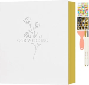 Álbum de fotos autoadhesivo para bodas, álbum de recortes de 80 páginas, álbumes - Picture 1 of 6