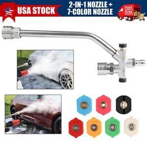 Foam Cannon Dual Connector Accessory Pressure Washer Double Tip Attachment - Picture 1 of 18