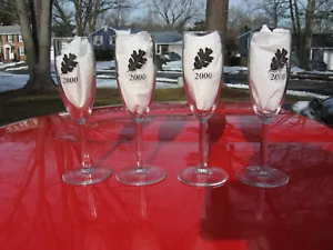 LONG STEM CHAMPAGNE FLUTES CLEAR GLASSES: NATURE CONSERVANCY: RARE ONE EVENT - Picture 1 of 4