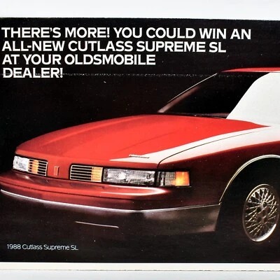 1988 Oldsmobile Cutlass Supreme SL Game Advertisement Ad General Motors Booklet - Image 1 of 4