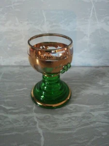 Weinglas/ Römer, Rüdesheim, grün Goldauflage 😀 - Bild 1 von 4