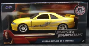 Jada Fast & Furious Leon’s Nissan Skyline GT-R (BNR33) Yellow 1/32 die cast Car - Picture 1 of 4