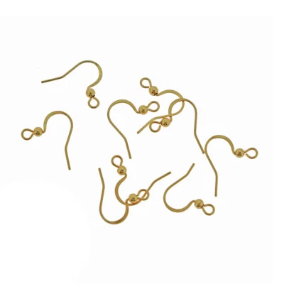 Pendientes Oro Acero Inoxidable - Estilo Francés - 16mm - 20 Piezas 10 Pares - FD935 Foto 1 de 2