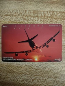 Nippon Telegraph & Telephone (NTT)  90's  Phone Card - New Tokyo Int'l Airport - Picture 1 of 2