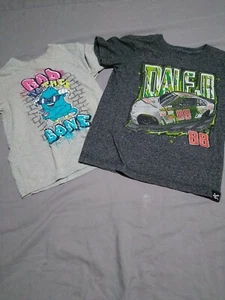 Lot Of 2 Boys T Shirts Size  5t Dale Jr/ Bad to the Bone - Picture 1 of 9
