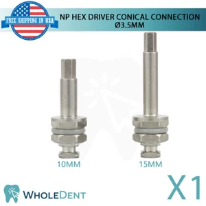 1X NP Kegelverbindung Sechskantschlüssel 2,25 mm für Zahnärzte Zahnabutment Werkzeug - Bild 1 von 4