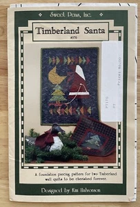 Sweet Peas Inc Timberland Santa zusammengesetzt Wandbehang Quilt Muster - Bild 1 von 6