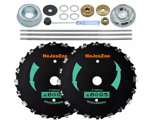 2-Set 9” x 20T Chainsaw Tooth Brush Cutter Blades Weed Trimmer Eater Blade ... - Picture 1 of 5