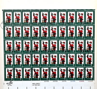VTG Christmas Stamp ‘Twas the Night Before Christmas Sheet of 50 US 8¢ Stamps - Image 1 of 4