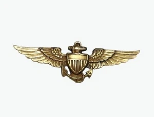 WWII -1/20 10K Gold Filled Naval Aviator Pilot Wings Badge - Balfour - Vintage - Picture 1 of 3