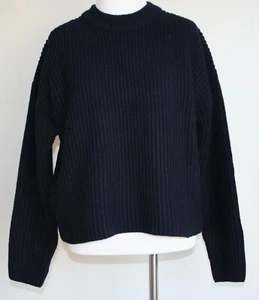NWOT Thick Navy Ribbed Sweater Size Small - Picture 1 of 3