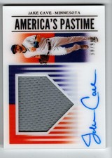 2019 Panini America's Pastime Material Signatures #18 Jake Cave 99