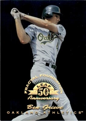 1998 Leaf Fractal Foundations GOLD LEAF ROOKIE Ben Grieve 3289/3999 Oakland - Image 1 of 2