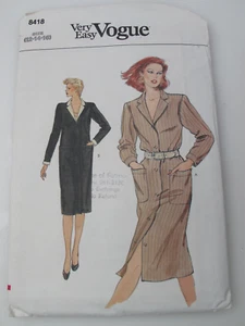 vintage vogue patterns 8418 dress Size 12-14-16 (T) - Picture 1 of 7
