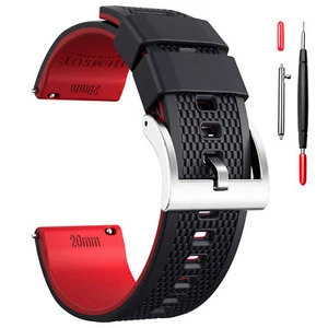 Hemsut Silicone Watch Bands, 18mm 20mm 22mm Quick Release Rubber Watch Strap - Picture 1 of 62
