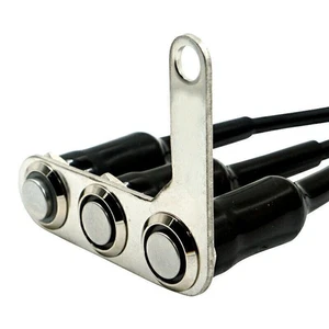 3PCS Button Motorcycle Handlebar Switch Mount LED Waterproof ON OFF Push - Picture 1 of 8