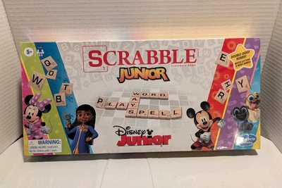 Hasbro Gaming Disney Scrabble Junior NEW board game kids double-sided game board - Image 1 of 4