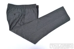 Pantaloni di lusso PAUL SMITH in lana e cashmere tinta unita grigio con coulisse - 34 - Foto 1 di 7