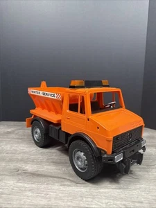 Bruder Winter Service Salt Sand Snowplow Truck Orange Made in Germany Style 2 - Picture 1 of 9