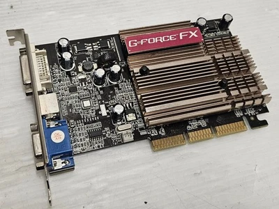 GeForce FX 5200 128MB DDR, 128 BIT, AGP 8x, Palit NA-52000-TD016-FM8336, WORKING - Image 1 of 4