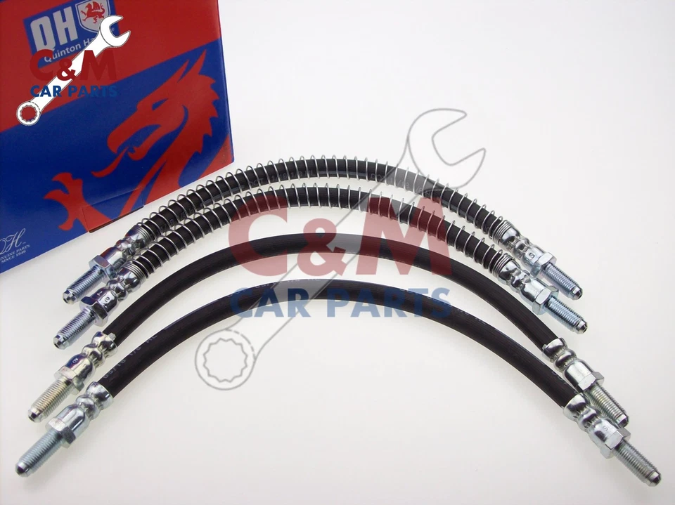 Front and Rear Flexi Brake Hose Set for MORRIS MARINA from 1971 to 1982 - Image 1 of 1