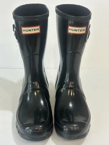 Hunter Original glänzende kurze Regenstiefel Größe 7 adrette East Coast Colligate - Bild 1 von 16