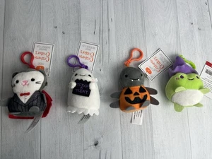 Costume Critters Halloween 2022 Bag Clip Set Plush Target Vampire Cat Ghost Frog - Picture 1 of 6
