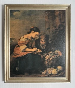 Vtg 20x24” Bartolome Esteban Murillo The Little Fruit Seller Framed Giclee Print - Picture 1 of 14