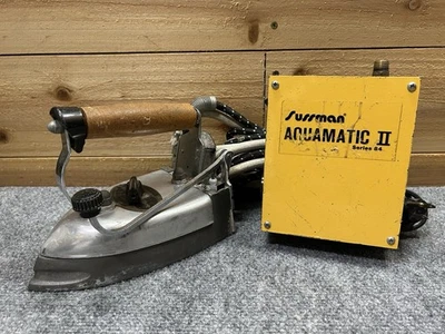 Plancha de vapor caliente vintage Sussman Aquamatic II serie 84 negra amarilla EE. UU. Foto 1 de 4