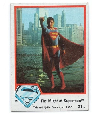 SUPERMAN 1978 Topps Movie Trading Card #21 NM PSA - Image 1 of 2