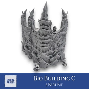 Xenomorphic Bio Building #3 - 28mm Hive Mind WTC Tabletop Gelände 3D Druck - Bild 1 von 8