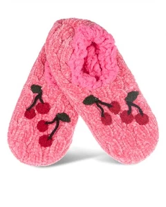 Women's Cozy Cherries Chenille Sherpa Lined Slippers - Picture 1 of 3