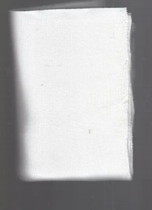 1 yard fabric ribbing #69 white 100% cotton 52" wide - Picture 1 of 1