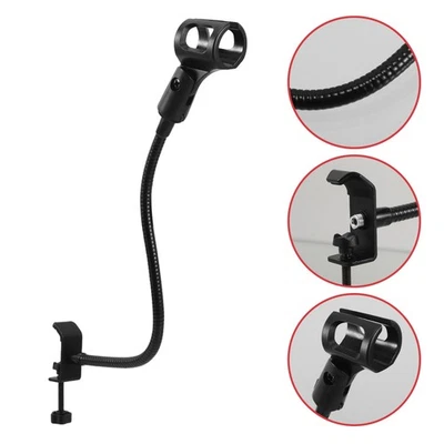  Pince Micro Support De Bras Microphone Pour Bureau Pied Réglable - Photo 1/4