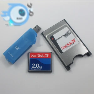 3 piece set NEW CNC 2.0GB CF CF card+CF-PCMCIA adapter+SSK USB2.0 card reader - Picture 1 of 3