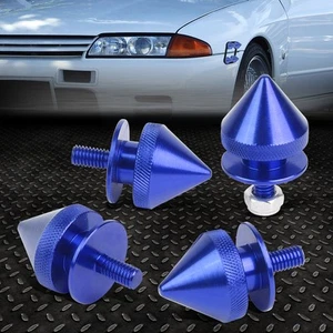 24MM X 28MM ALUMINUM BLUE SPIKY STYLE BUMPER QUICK RELEASE FASTENER KIT 2-PAIR - Picture 1 of 5